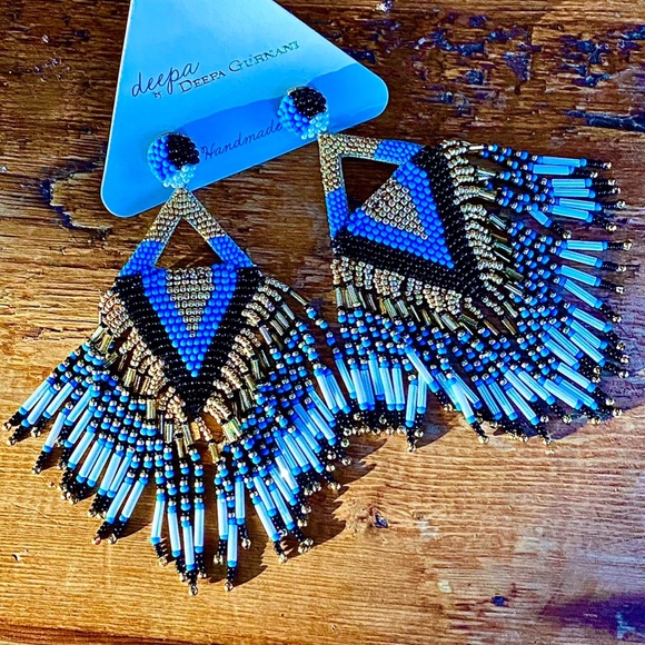 🌺🎉HP🎉🌺 NWT Deepa Gurnani Luxe Beaded Diamond Chandeliers - Picture 14 of 16